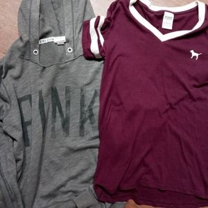 Pink vs sweater & shirt